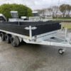 FRET Remolque volquete trilateral Saris K3 406 x 204, 3500 kg, triple eje, con freno, ballestas